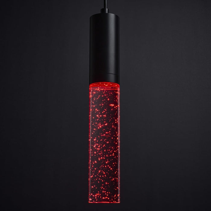 Pendant Nuvo 62-6001 Lacey - 2 Inch LED Mini Pendant - RGB/TW - Starfish Enabled - Matte Black with K9 Bubble Crystal Nuvo
