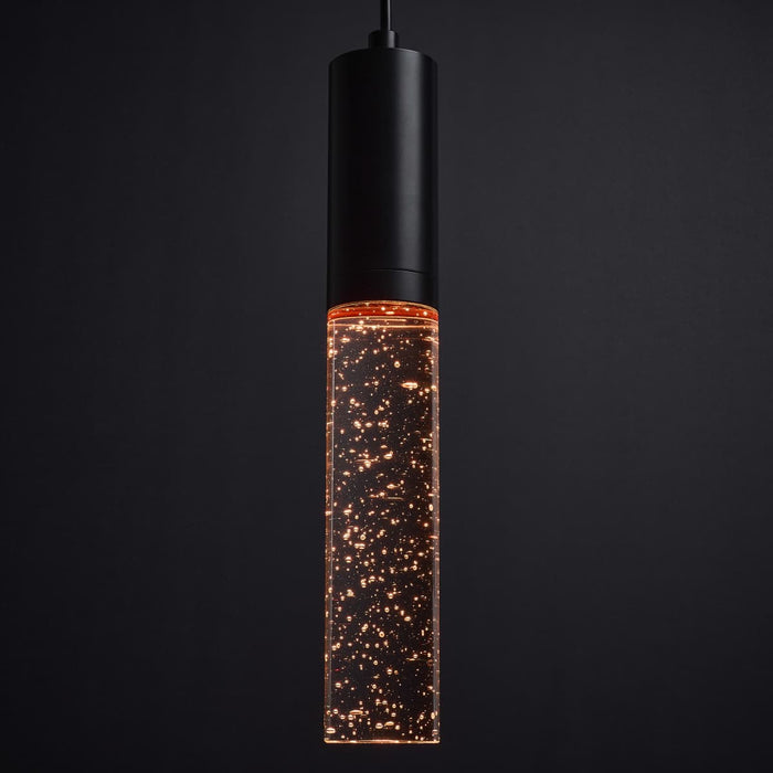 Pendant Nuvo 62-6001 Lacey - 2 Inch LED Mini Pendant - RGB/TW - Starfish Enabled - Matte Black with K9 Bubble Crystal Nuvo