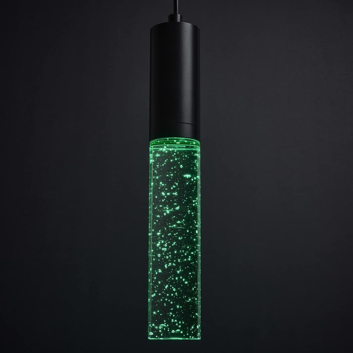 Pendant Nuvo 62-6001 Lacey - 2 Inch LED Mini Pendant - RGB/TW - Starfish Enabled - Matte Black with K9 Bubble Crystal Nuvo
