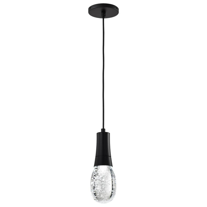 Pendant Nuvo 62-6002 Lacey - 4 Inch LED Pendant - RGB/TW - Starfish Enabled - Matte Black with K9 Bubble Crystal Nuvo