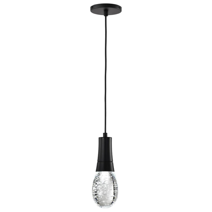 Pendant Nuvo 62-6002 Lacey - 4 Inch LED Pendant - RGB/TW - Starfish Enabled - Matte Black with K9 Bubble Crystal Nuvo