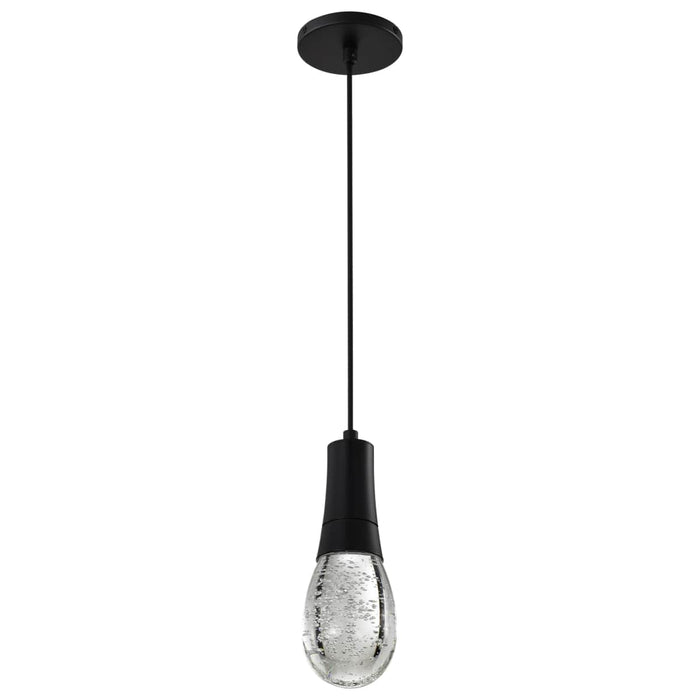 Pendant Nuvo 62-6002 Lacey - 4 Inch LED Pendant - RGB/TW - Starfish Enabled - Matte Black with K9 Bubble Crystal Nuvo
