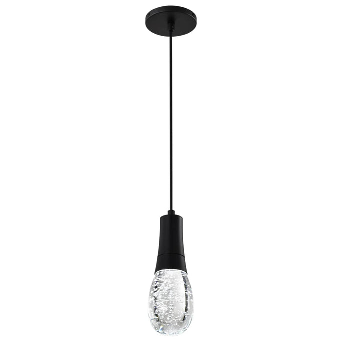 Pendant Nuvo 62-6002 Lacey - 4 Inch LED Pendant - RGB/TW - Starfish Enabled - Matte Black with K9 Bubble Crystal Nuvo