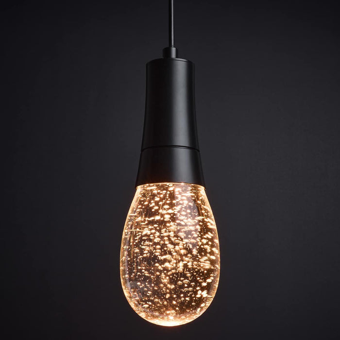 Pendant Nuvo 62-6002 Lacey - 4 Inch LED Pendant - RGB/TW - Starfish Enabled - Matte Black with K9 Bubble Crystal Nuvo