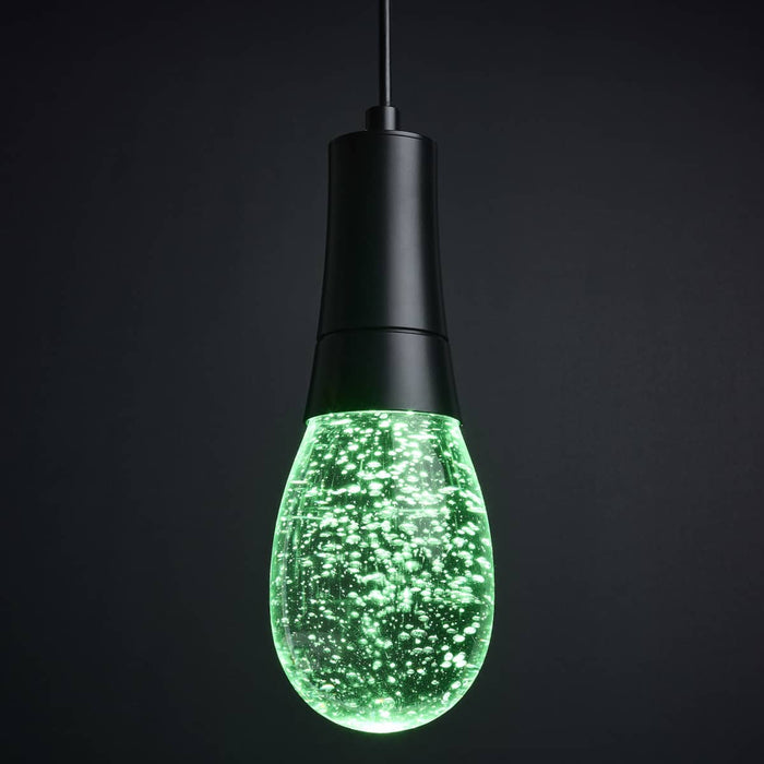 Pendant Nuvo 62-6002 Lacey - 4 Inch LED Pendant - RGB/TW - Starfish Enabled - Matte Black with K9 Bubble Crystal Nuvo