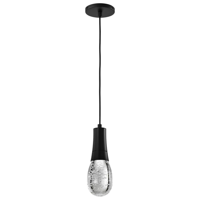 Pendant Nuvo 62-6002 Lacey - 4 Inch LED Pendant - RGB/TW - Starfish Enabled - Matte Black with K9 Bubble Crystal Nuvo