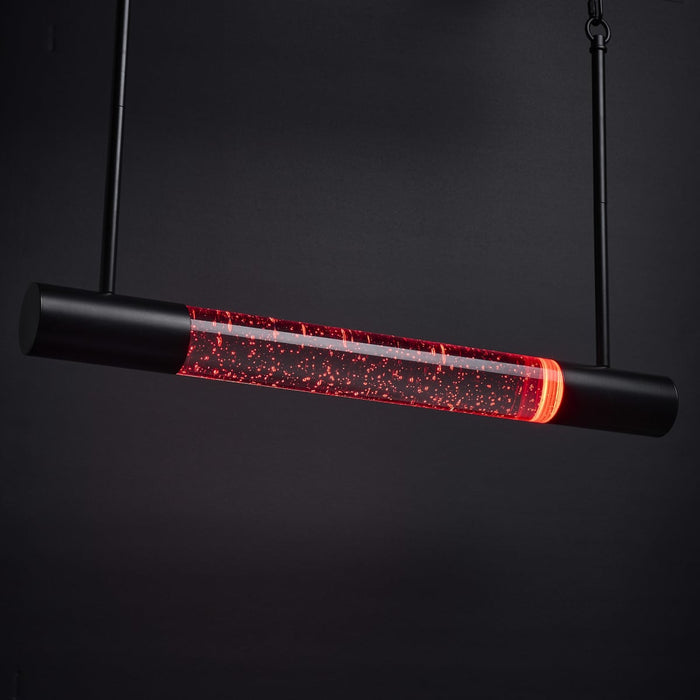 Island Pendant Nuvo 62-6003 Lacey - 23 Inch LED Island Pendant - RGB/TW - Starfish Enabled - Matte Black with K9 Bubble Crystal Nuvo