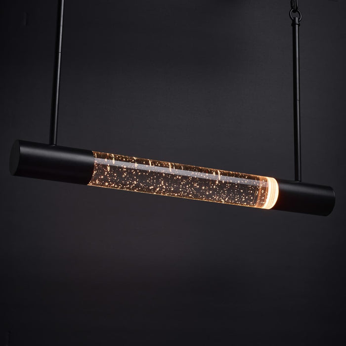 Island Pendant Nuvo 62-6003 Lacey - 23 Inch LED Island Pendant - RGB/TW - Starfish Enabled - Matte Black with K9 Bubble Crystal Nuvo