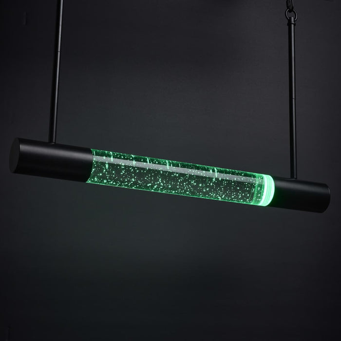 Island Pendant Nuvo 62-6003 Lacey - 23 Inch LED Island Pendant - RGB/TW - Starfish Enabled - Matte Black with K9 Bubble Crystal Nuvo