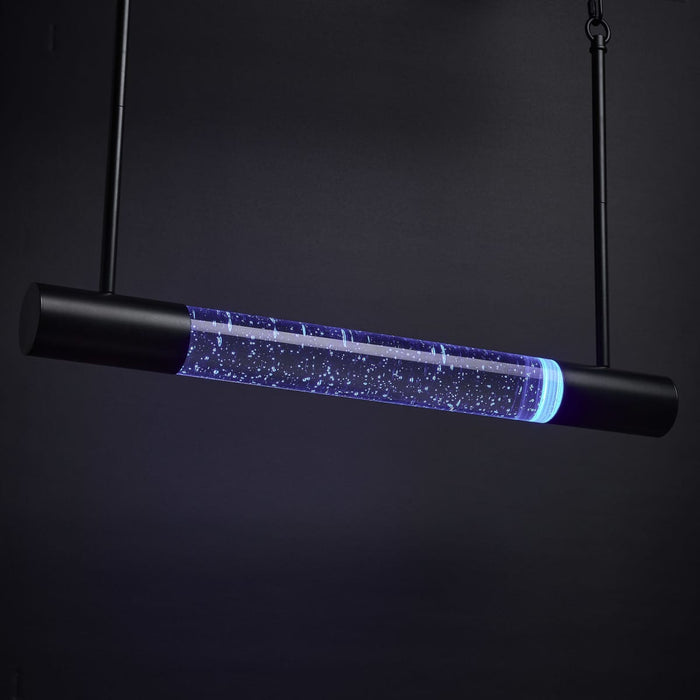 Island Pendant Nuvo 62-6003 Lacey - 23 Inch LED Island Pendant - RGB/TW - Starfish Enabled - Matte Black with K9 Bubble Crystal Nuvo