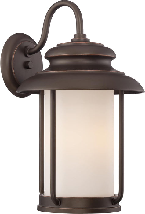 Wall Lantern Nuvo 62-632 Bethany - LED Outdoor Large Wall with Satin White Glass - Forest Bronze Finish Nuvo