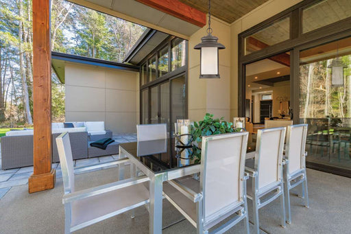 Hanging Lantern Nuvo 62-635 Bethany - LED Outdoor Hanging with Satin White Glass - Forest Bronze Finish Nuvo