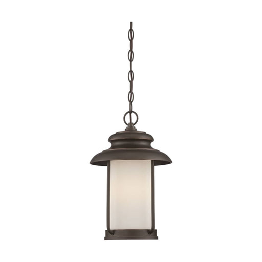 Hanging Lantern Nuvo 62-635 Bethany - LED Outdoor Hanging with Satin White Glass - Forest Bronze Finish Nuvo