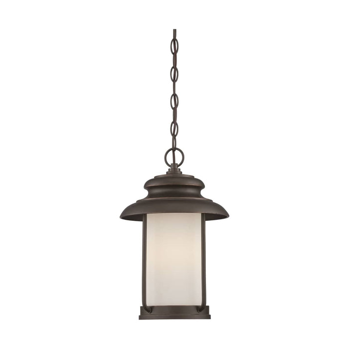 Hanging Lantern Nuvo 62-635 Bethany - LED Outdoor Hanging with Satin White Glass - Forest Bronze Finish Nuvo