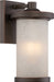 Wall Lantern Nuvo 62-641 Diego - LED Outdoor Small Wall with Satin Amber Glass - Mahogany Bronze Finish Nuvo