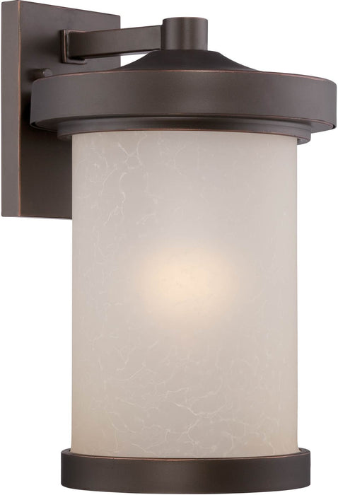 Wall Lantern Nuvo 62-642 Diego - LED Outdoor Large Wall with Satin Amber Glass - Mahogany Bronze Finish Nuvo