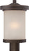 Post Lantern Nuvo 62-644 Diego - LED Outdoor Post with Satin Amber Glass - Mahogany Bronze Finish Nuvo