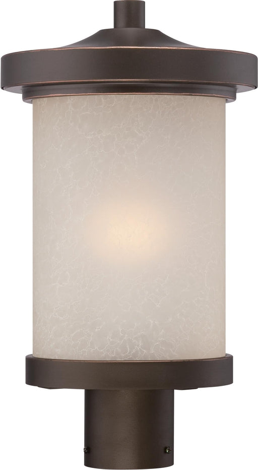Post Lantern Nuvo 62-644 Diego - LED Outdoor Post with Satin Amber Glass - Mahogany Bronze Finish Nuvo