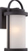 Wall Lantern Nuvo 62-651 Willis - LED Outdoor Small Wall with Antique White Glass - Textured Black Finish Nuvo