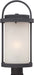 Post Lantern Nuvo 62-654 Willis - LED Outdoor Post with Antique White Glass - Textured Black Finish Nuvo