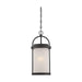 Hanging Lantern Nuvo 62-655 Willis - LED Outdoor Hanging with Antique White Glass - Textured Black Finish Nuvo