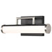 Vanity Nuvo 62-656 Solano LED Small Vanity - Black and Brushed Nickel Finish - White Acrylic Lens Nuvo