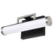 Vanity Nuvo 62-656 Solano LED Small Vanity - Black and Brushed Nickel Finish - White Acrylic Lens Nuvo