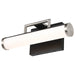 Vanity Nuvo 62-656 Solano LED Small Vanity - Black and Brushed Nickel Finish - White Acrylic Lens Nuvo
