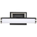 Vanity Nuvo 62-656 Solano LED Small Vanity - Black and Brushed Nickel Finish - White Acrylic Lens Nuvo