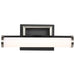 Vanity Nuvo 62-656 Solano LED Small Vanity - Black and Brushed Nickel Finish - White Acrylic Lens Nuvo