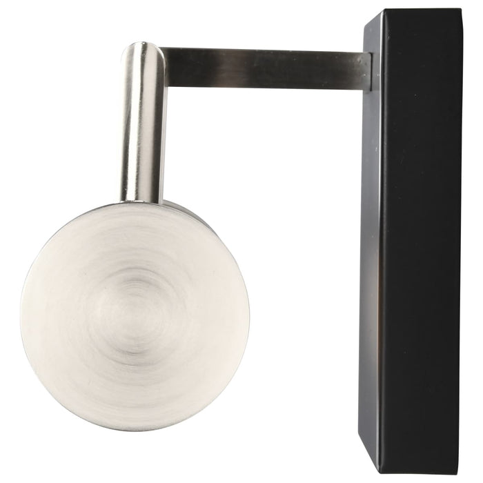 Vanity Nuvo 62-656 Solano LED Small Vanity - Black and Brushed Nickel Finish - White Acrylic Lens Nuvo
