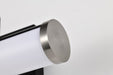 Vanity Nuvo 62-656 Solano LED Small Vanity - Black and Brushed Nickel Finish - White Acrylic Lens Nuvo
