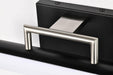 Vanity Nuvo 62-656 Solano LED Small Vanity - Black and Brushed Nickel Finish - White Acrylic Lens Nuvo