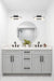 Vanity Nuvo 62-656 Solano LED Small Vanity - Black and Brushed Nickel Finish - White Acrylic Lens Nuvo