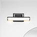 Vanity Nuvo 62-656 Solano LED Small Vanity - Black and Brushed Nickel Finish - White Acrylic Lens Nuvo