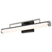 Vanity Nuvo 62-658 Solano LED Medium Vanity - Black and Brushed Nickel Finish - White Acrylic Lens Nuvo