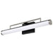 Vanity Nuvo 62-658 Solano LED Medium Vanity - Black and Brushed Nickel Finish - White Acrylic Lens Nuvo