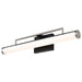 Vanity Nuvo 62-658 Solano LED Medium Vanity - Black and Brushed Nickel Finish - White Acrylic Lens Nuvo