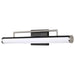Vanity Nuvo 62-658 Solano LED Medium Vanity - Black and Brushed Nickel Finish - White Acrylic Lens Nuvo