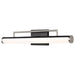 Vanity Nuvo 62-658 Solano LED Medium Vanity - Black and Brushed Nickel Finish - White Acrylic Lens Nuvo