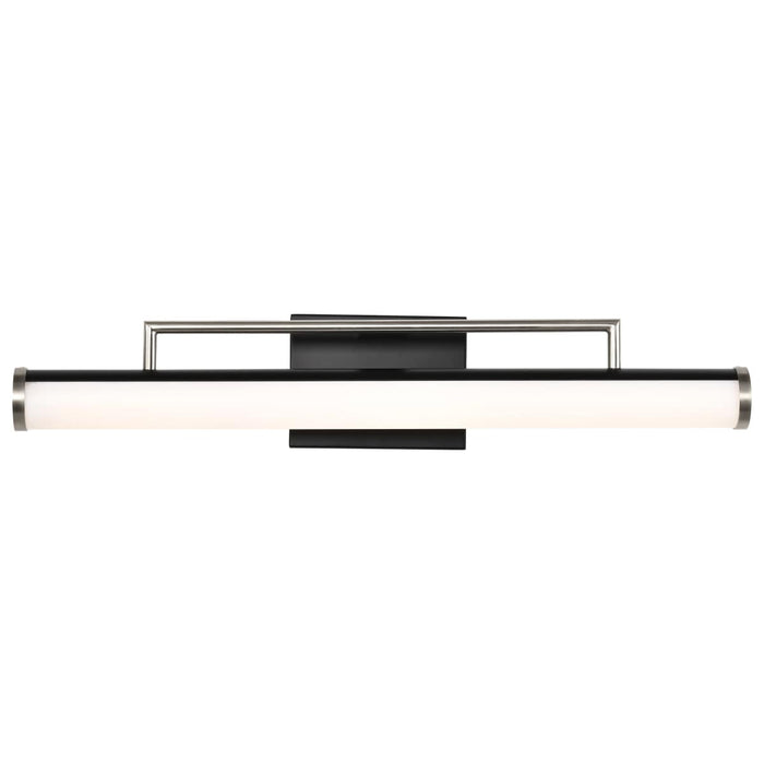 Vanity Nuvo 62-658 Solano LED Medium Vanity - Black and Brushed Nickel Finish - White Acrylic Lens Nuvo