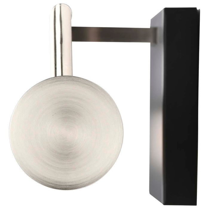 Vanity Nuvo 62-658 Solano LED Medium Vanity - Black and Brushed Nickel Finish - White Acrylic Lens Nuvo