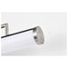 Vanity Nuvo 62-658 Solano LED Medium Vanity - Black and Brushed Nickel Finish - White Acrylic Lens Nuvo