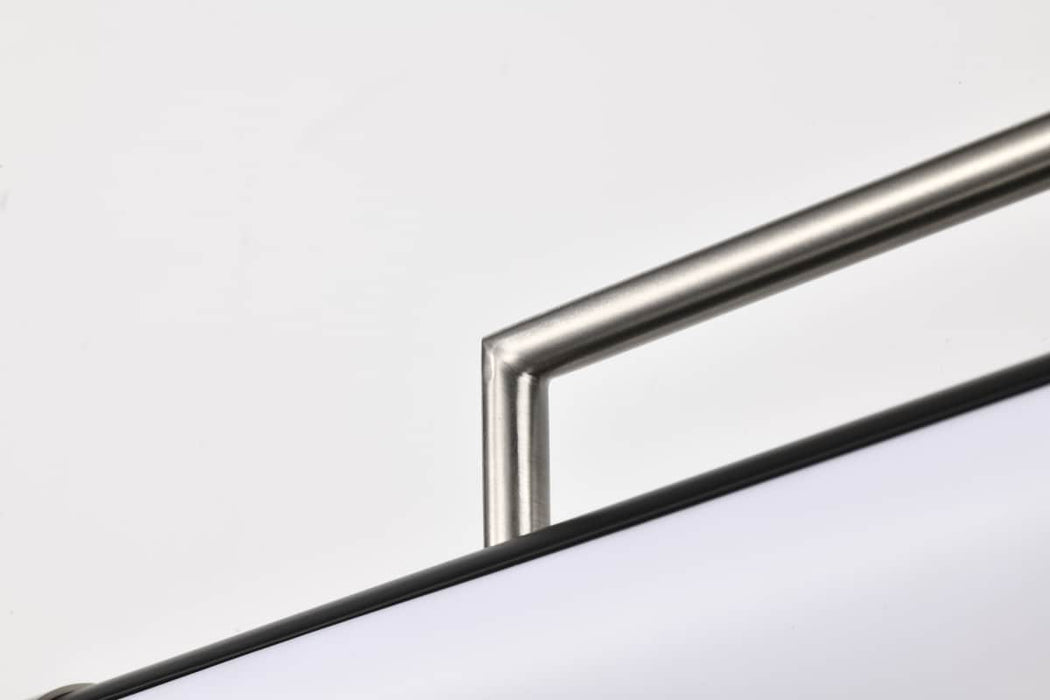 Vanity Nuvo 62-658 Solano LED Medium Vanity - Black and Brushed Nickel Finish - White Acrylic Lens Nuvo