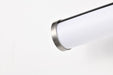 Vanity Nuvo 62-658 Solano LED Medium Vanity - Black and Brushed Nickel Finish - White Acrylic Lens Nuvo