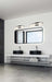 Vanity Nuvo 62-658 Solano LED Medium Vanity - Black and Brushed Nickel Finish - White Acrylic Lens Nuvo