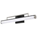 Vanity Nuvo 62-658 Solano LED Medium Vanity - Black and Brushed Nickel Finish - White Acrylic Lens Nuvo