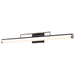 Vanity Nuvo 62-659 Solano LED Large Vanity - Black and Brushed Nickel Finish - White Acrylic Lens Nuvo