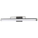 Vanity Nuvo 62-659 Solano LED Large Vanity - Black and Brushed Nickel Finish - White Acrylic Lens Nuvo