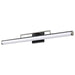 Vanity Nuvo 62-659 Solano LED Large Vanity - Black and Brushed Nickel Finish - White Acrylic Lens Nuvo
